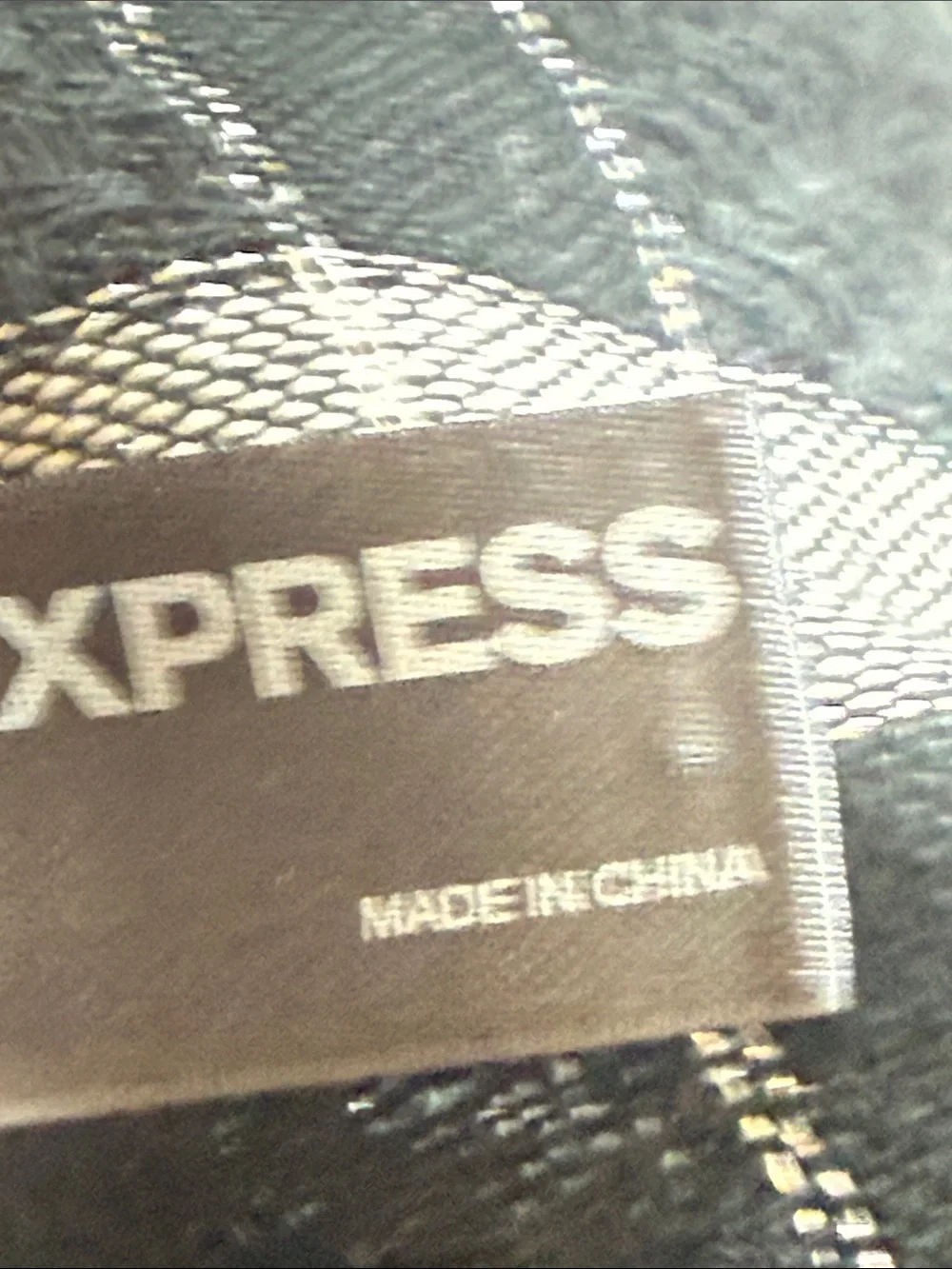 Express Black and white scarf with silver tinsel sqaure shaped